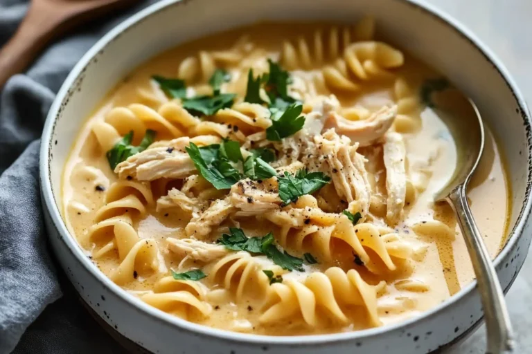 White Chicken Lasagna Soup